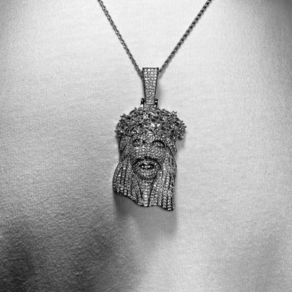 Iced Baguette Jesus Pendant