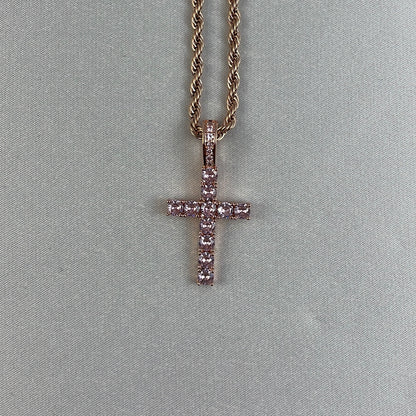 Pink Panther Cross Pendant