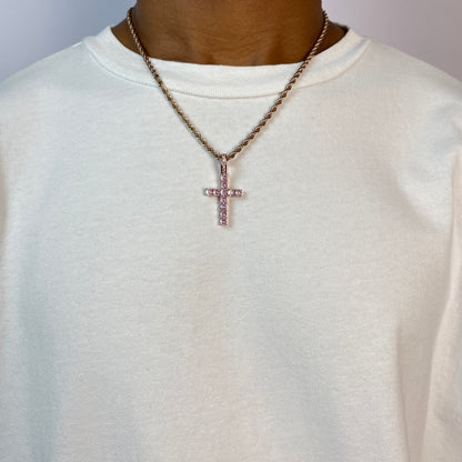 Pink Panther Cross Pendant