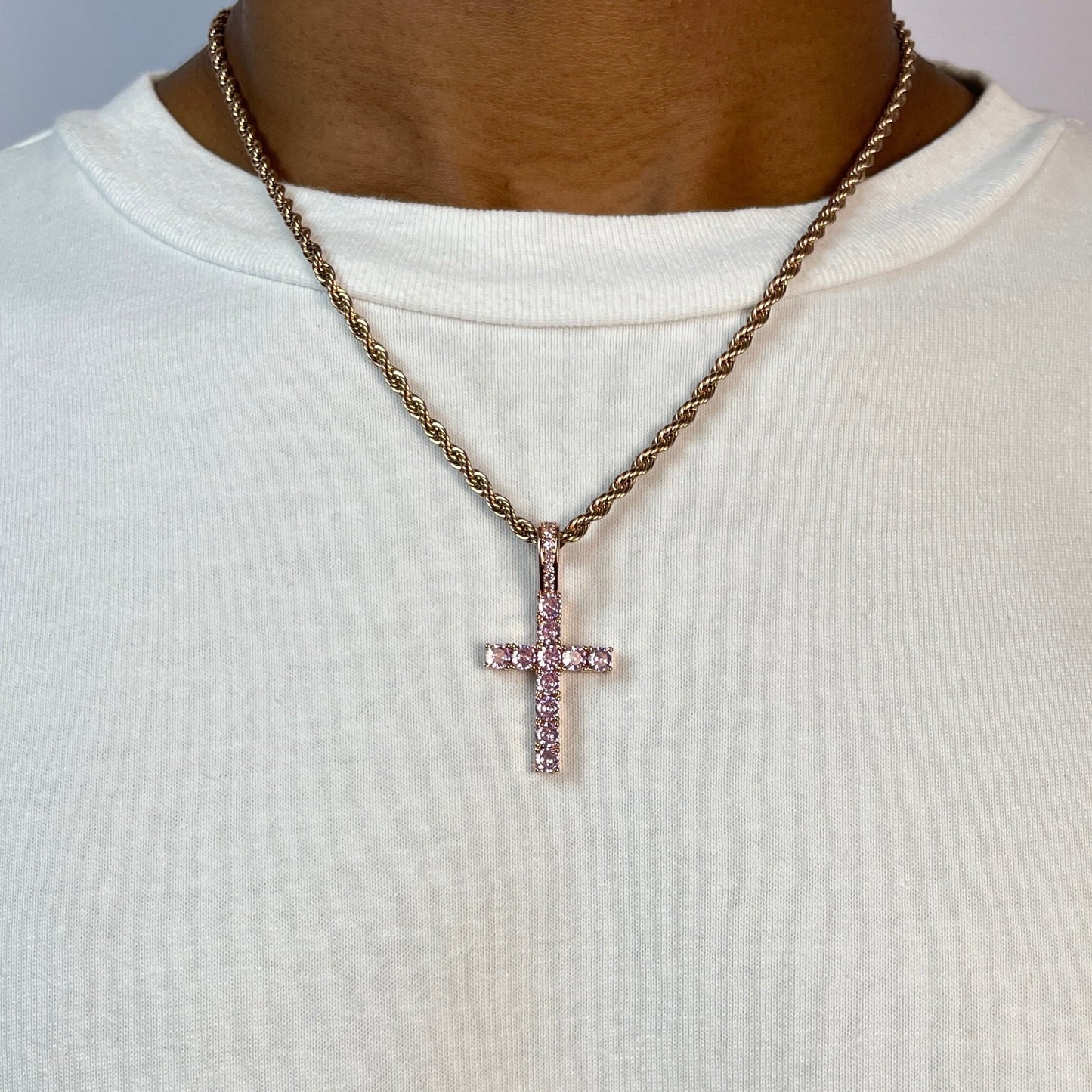 Pink Panther Cross Pendant