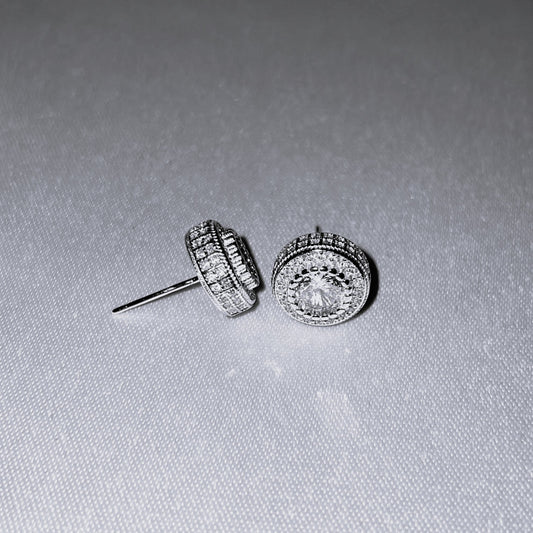 Iced 925 Sterling Silver Studs