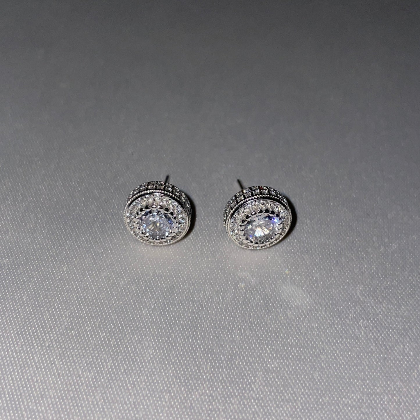 Iced 925 Sterling Silver Studs