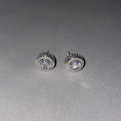 Iced 925 Sterling Silver Studs