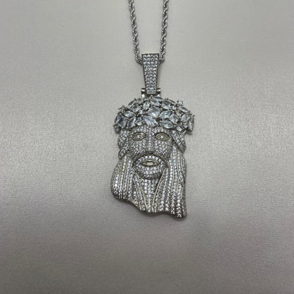 Iced Baguette Jesus Pendant